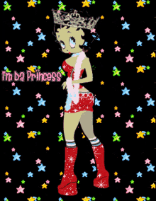 betty boop animated glitters sparkling stars