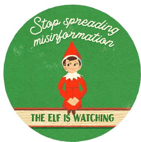 Elf On The Shelf Sticker - Elf On The Shelf Misinfo Stickers