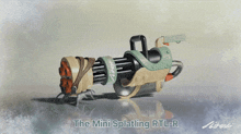a drawing of a gun with the words the mini splatling rtl-r on the bottom