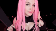 asmr kittyklaw asmr girl sexy girl pink hair long hair