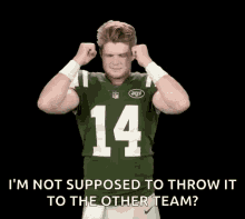 sam darnold jets interception mind blown im not supposed to throw it to the other team