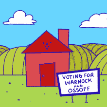 Voting For Warnock And Ossoff Lawn Sign GIF - Voting For Warnock And Ossoff Lawn Sign Jon Ossoff GIFs