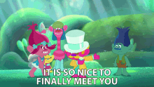 It Is So Nice To Finally Meet You Poppy GIF - It Is So Nice To Finally Meet You Poppy Trolls The Beat Goes On GIFs
