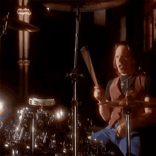 Drumming Aerosmith GIF - Drumming Aerosmith Cryin Song GIFs