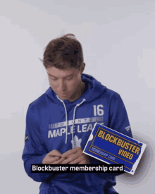 Mitch Marner Blockbuster Membership Card GIF - Mitch Marner Blockbuster Membership Card No Way GIFs