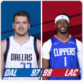 two basketball players from the dallas and clippers teams
