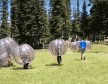Bubble Soccer Knock Down GIF - Bubble Soccer Knock Down Knocked Out GIFs