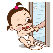 tantrum shower escape cute baby girl