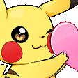Pikachu Half Heart1 Pikachu Sticker - Pikachu Half Heart1 Heart Pikachu Stickers