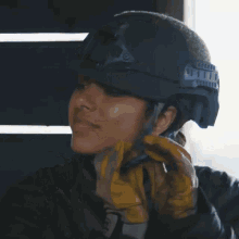 Putting On Helmet Michelle Khare GIF