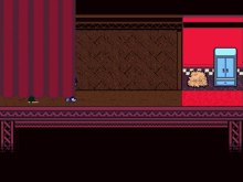 a couple of people standing next to each other in a video game .