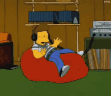 Homer Listening To Music GIF - Homer Listening To Music Listen To Music GIFs