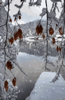 Tree Snowfall GIF - Tree Snowfall Mountain GIFs