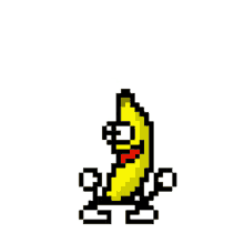banana animated pixelated happy dance