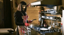 Anonymous Making Breakfast GIF - V For Vendetta Breakfast Flip GIFs