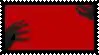 a picture of a person 's face in a red frame .
