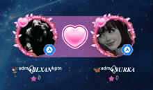 a picture of a man and a picture of a woman with the name adm on it