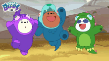 jumping in dino suits panda grizzly bear ice bear we baby bears