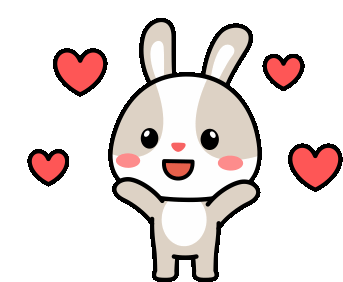 Bisous Cute Sticker - Bisous Cute Bunny Stickers