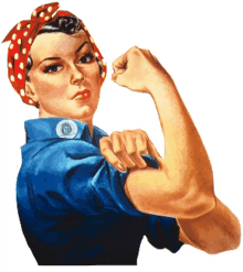 rosie the riviter we can do it i am strong flex muscle