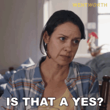 Is That A Yes Vera Bennett GIF - Is That A Yes Vera Bennett Wentworth GIFs