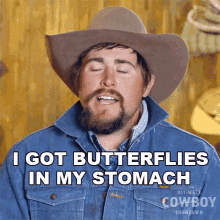 I Got Butterflies In My Stomach Coy Melancon GIF - I Got Butterflies In My Stomach Coy Melancon Ultimate Cowboy GIFs
