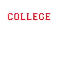 a logo for college sports america in red and blue