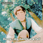 Sorry...My Hands Aro Full.Gif GIF - Sorry...My Hands Aro Full Lute Musical Instrument GIFs