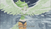 a girl with green hair and wings says " i won 't let you do that "
