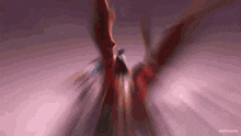 a person is flying through the air with wings spread