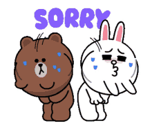 sorry brown and cony brown cony crying