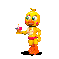 Toy Chica Idle Sticker - Toy Chica Idle Fnaf World Stickers