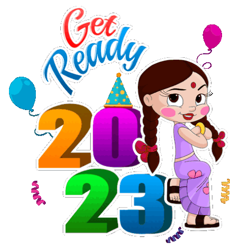 Get Ready2023 Chutki Sticker - Get Ready2023 Chutki Chhota Bheem Stickers