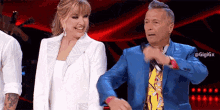 Milly Carlucci Paolo Belli GIF