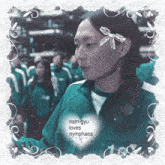 a picture of a man with the words nam-gyu loves nymphaea on the bottom