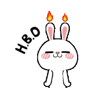 Happy Birthday Bunny Sticker - Happy Birthday Bunny Smiling Stickers