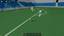 a soccer game is being played on a computer screen