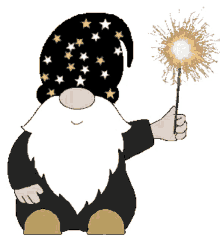 new years eve happy new year gnome animated sticker