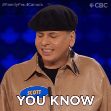 a man with a name tag that says " scott " on it