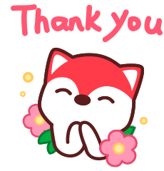 Fox Thanky Sticker - Fox Thanky Thank You Stickers
