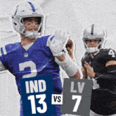 indiana colts and lv raiders are playing a game of football