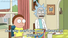 you should be ashamed of yourself rick sanchez rick and morty