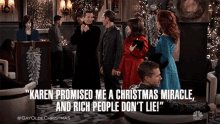 rich people dont lie christmas miracle excited eric mccormack