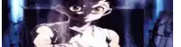 a close up of a cartoon character 's face with a shadow on it .