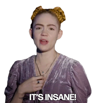 Its Insane Grimes Sticker - Its Insane Grimes Harpers Bazaar Stickers