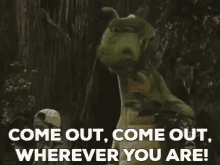 Dudley The Dragon Come Out Come Out Wherever You Are GIF - Dudley The Dragon Come Out Come Out Wherever You Are Come Out GIFs