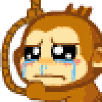 Monkey Sad Sticker - Monkey Sad Cry Stickers