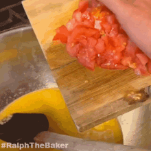 Adding Ingredients Ralphthebaker GIF - Adding Ingredients Ralphthebaker Adding Tomatoes GIFs