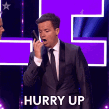 Hurry Up Declan Donnelly GIF - Hurry Up Declan Donnelly Britains Got Talent GIFs
