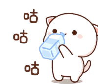 Mochi Drink Water Sticker